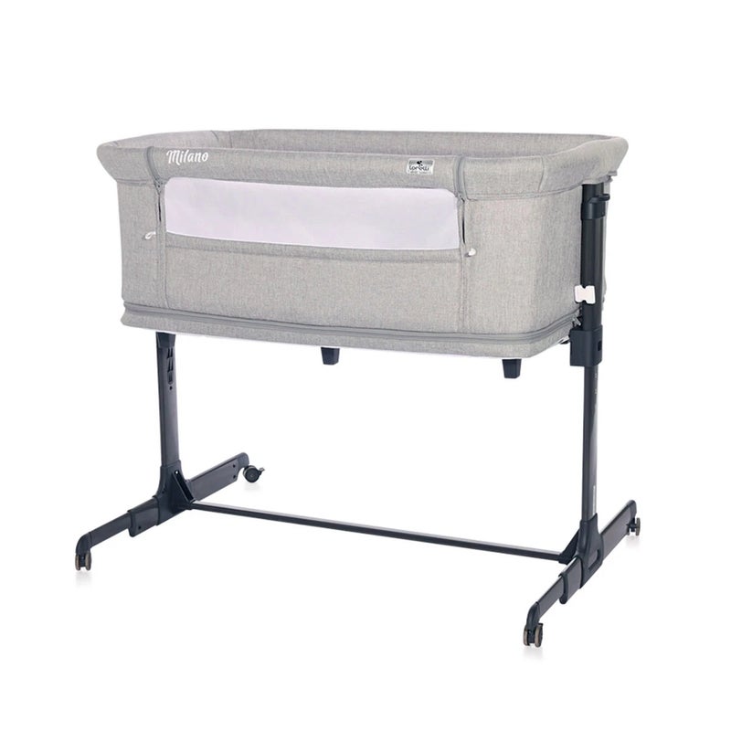 لوريلي سرير اطفال ميلانو 2 في 1 بعجلات - رصاصي - 1008044 - Image 1